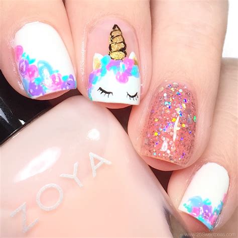 Unicorn Nail Art + Tutorial | Digital Dozen Mythical Creatures — 25 ...