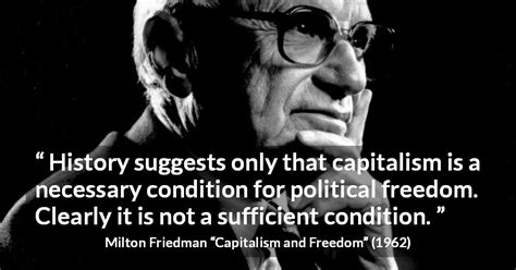 Milton Friedman: “History suggests only that capitalism is...”