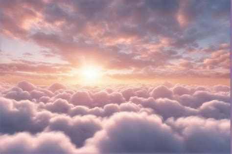 Premium AI Image | Fantasy Art Realistic Aesthetic dreamy cloud background sunlight glitter ...