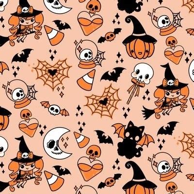 Kawaii Halloween Fabric, Wallpaper and Home Decor | Spoonflower