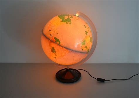 Vintage World Globe Lamp Earth - Etsy