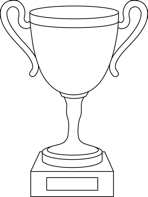 Trophy Cup Line Art - Free Clip Art