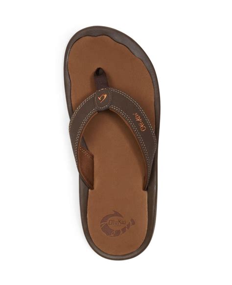 Olukai Synthetic Ohana Flip-flops in Brown for Men - Lyst