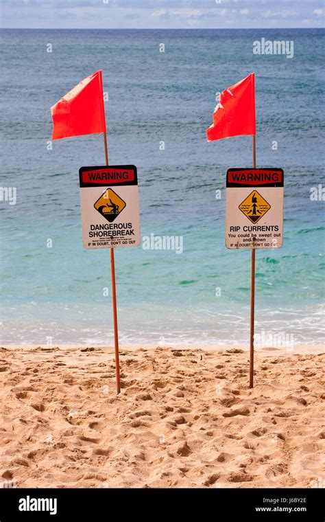 danger beach seaside the beach seashore warning salt water sea ocean ...