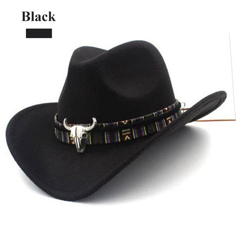 ZEDWELL - Cowboy Hat for Men Faux Felt Western Outdoor Wide Brim Hat with Strap Jazz Hat, Wide ...