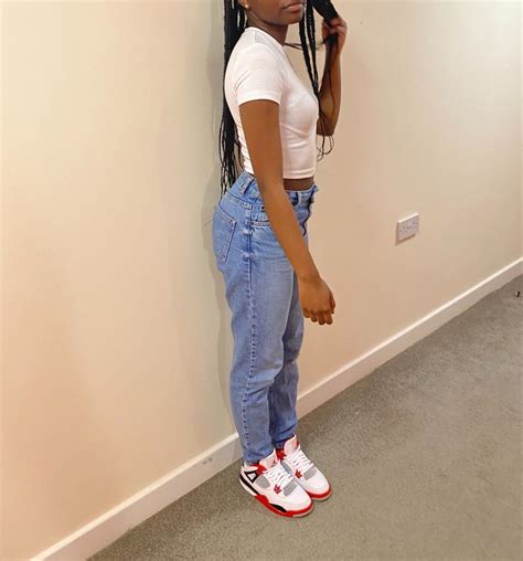 Jordan 4 fire red outfit ⛑ | 4s outfit, Swag outfits for girls, Jordan ...