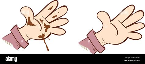 vector illustration of a dirty hands Stock Vector Image & Art - Alamy