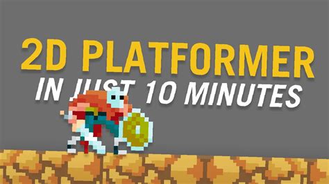 Make your first 2D platformer game IN JUST 10 MINUTES (Godot Game Engine) - YouTube