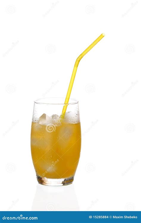 Orange juice with ice stock photo. Image of bright, closeup - 15285884