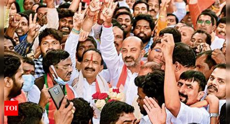 Bjp: Telangana: High on Huzurabad win, BJP plans protest rallies | Hyderabad News - Times of India