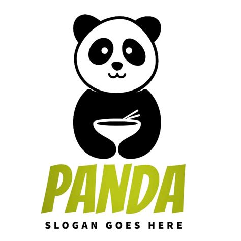 Copy of panda restaurant food logo editable | PosterMyWall