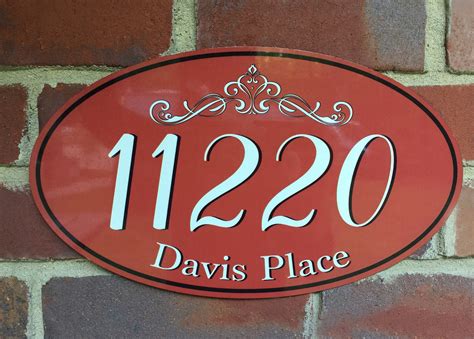 Personalized Classic Home Address Plaque Custom Metal Oval - Etsy