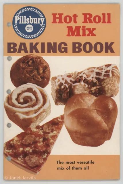 VINTAGE PILLSBURY COOKBOOK Baking Book HOT ROLL MIX Recipe Bread Cakes Doughnuts $29.99 - PicClick