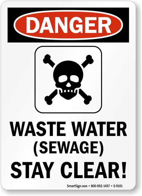 Sewage Signs | Sewage Warning Signs - MySafetySign.com