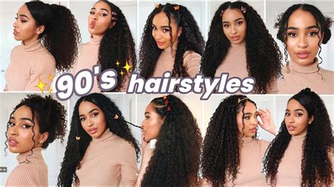 90's/00 EASY CURLY HAIRSTYLES ! (no braiding) | Curly hair styles easy, Cute curly hairstyles ...