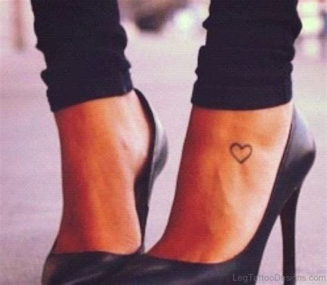 54 Incredible Heart Tattoos On Ankle - Leg Tattoo Designs