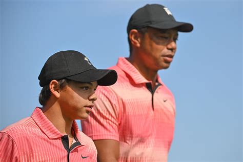 Tiger Woods, Son Charlie Photos Together at 2022 Golf Tournament