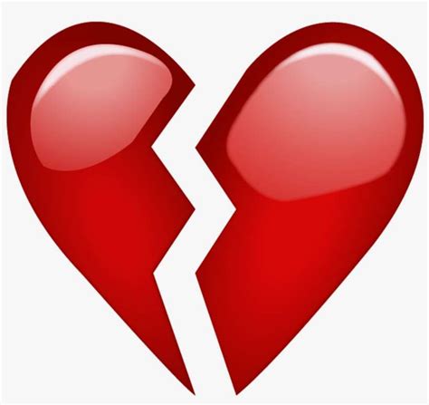 Broken Red Heart Emoji Png - Broken Heart Emoji Transparent PNG Image | Transparent PNG Free ...