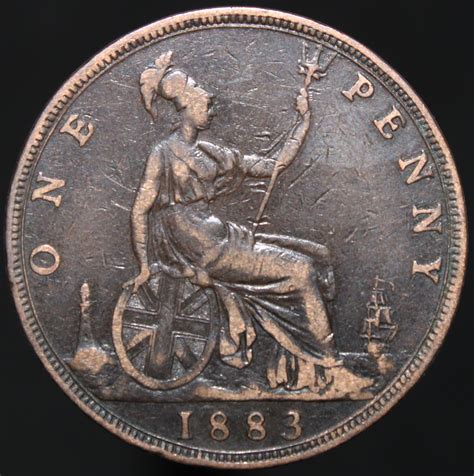 1883 | Victoria One Penny | Bronze | Coins | KM Coins | Coins, Rare ...