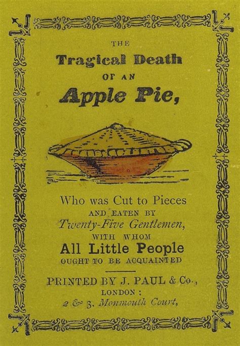 Canada's Anglo-Celtic Connections: Yuletide R&R: The Tragical Death Of An Apple Pie