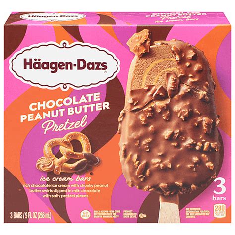 Haagen-Dazs Chocolate Peanut Butter Pretzel Ice Cream Bars 3 ea | Ice Cream, Treats & Toppings ...