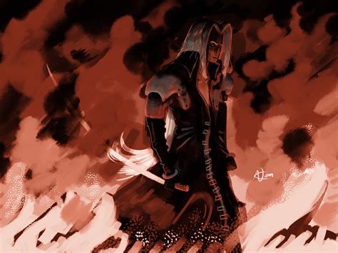 Nibelheim Incident Final Fantasy VII Sephiroth Digital Art | Etsy