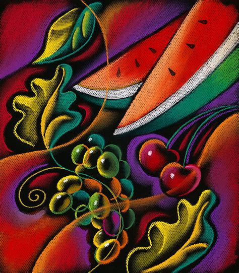 Cuadros Modernos Pinturas y Dibujos : Frutas: Compendio de Cuadros Abstractos de Leon Zernitsky