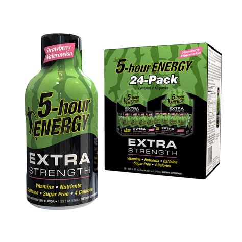 5-hour ENERGY Shot, Extra Strength, Strawberry Watermelon (1.93 oz., 24 ...