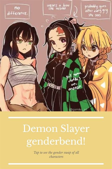 Demon Slayer genderbend - Gender swap of Demon Slayer characters | Genderbend, Gender bender ...