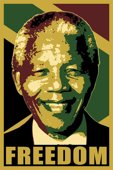 Nelson Nelson Mandela Freedom Propaganda Poster Digital Art by Filip Schpindel | Fine Art America