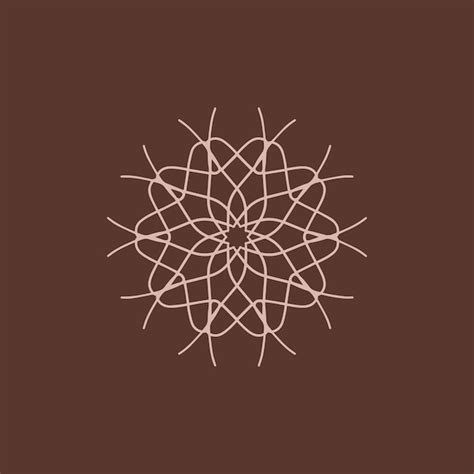 Premium Vector | Abstract cream and brown floral mandala logo suitable ...
