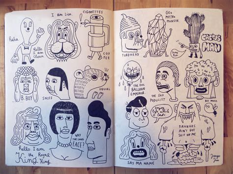 The Explorations of Jangojim: SKETCHBOOK TIME - DOODLES, FACES & CHARACTERS