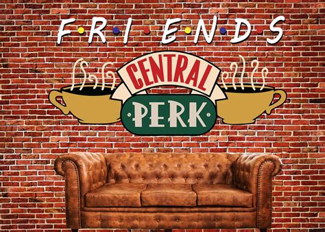 CapiSco 7X5FT Central Perk Friends Tv Show Theme Party Backdrop Red ...