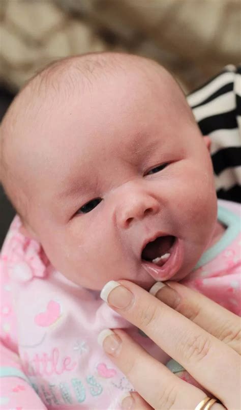 Baby born with two teeth - Mirror Online