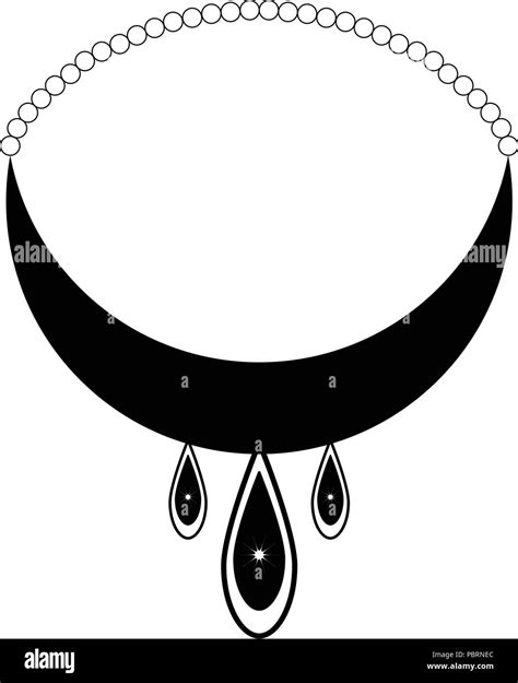 Silhouette of a necklace Stock Vector Image & Art - Alamy