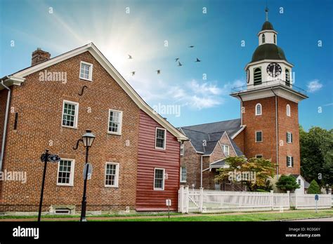 Historical Old Economy Village Stock Photo - Alamy