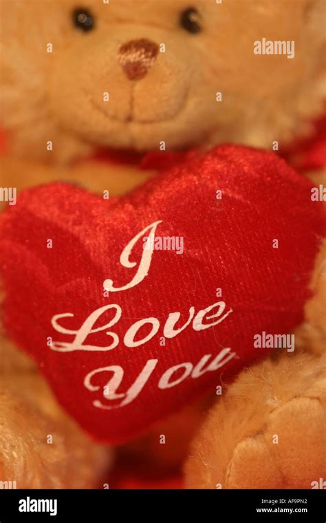 A Stock Photograph of a Teddy Bear Saying I Love You Stock Photo - Alamy