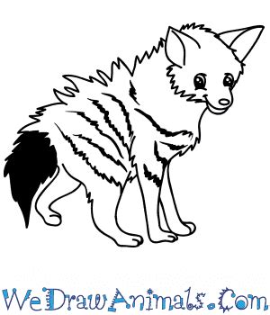 How to Draw a Cartoon Aardwolf