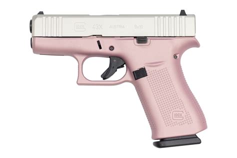 Glock 43X 9mm 10-Round Pistol with Cerakote Pink Frame and Cerakote ...