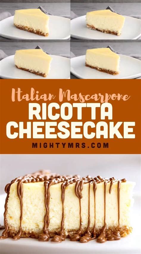 Italian Mascarpone and Ricotta Cheesecake - Mighty Mrs. | Recipe | Desserts, Cheesecake, Italian ...