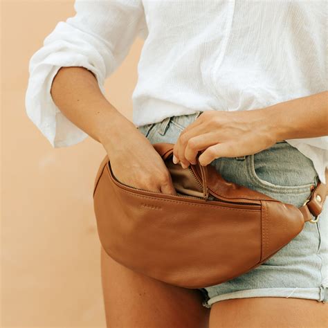 Brown Genuine Leather Fanny Pack Leather Crossbody Hip Bag - Etsy