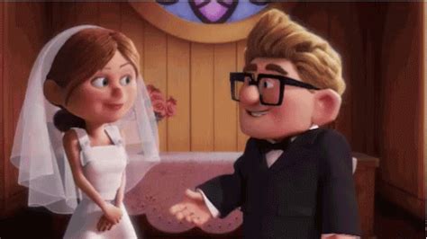 Carl And Ellie Wedding GIF - Carl And Ellie Wedding Kiss - GIF'leri Keşfedin ve Paylaşın