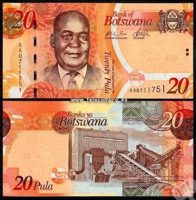 Botswana, 20 pulas Banknotes Money, Legal Tender, World Coins, African ...