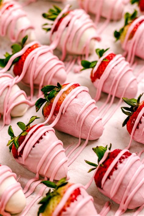 Pink Chocolate Covered Strawberries Recipe | Baked Abundance