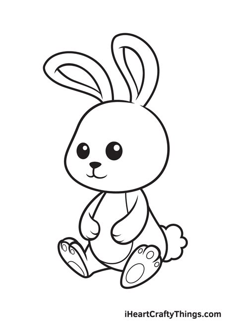 Bunny Drawing — How To Draw A Bunny Step By Step