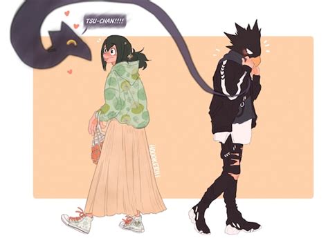 Tsuyu and Tokoyami Print | Etsy