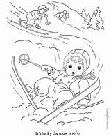 Winter Skiing coloring Picture For Kid sketch template