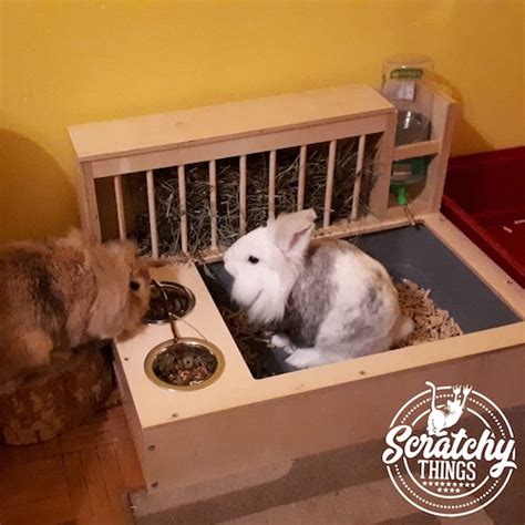 Rabbit Hay Feeder With Litter Box - Etsy