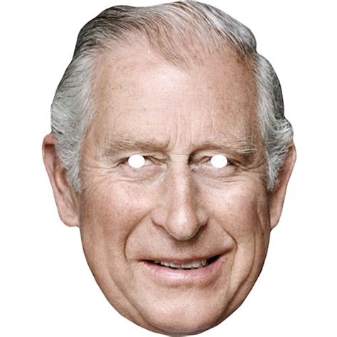 King/Prince Charles Card Mask - Personalised and Celebrity Face Masks - Next Day Delivery