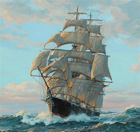 Sold Price: CHARLES VICKERY CLIPPER SHIP PAINTING - Invalid date EDT ...